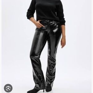GAP baby boot mid rise vegan leather pants NWT